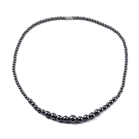 Non-Magnetic Synthetic Hematite Necklaces for Men