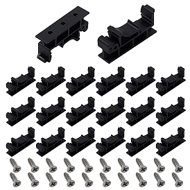 20 пары пластиковых кронштейнов для монтажа на DIN-рейку, универсальный зажим для крепления на DIN-рейку, с винтом