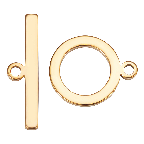 15 наборы 201 застежки-тоглы из нержавеющей стали, без никеля , кольцо