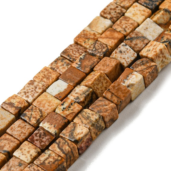 Естественного изображения яшмы бисер нитей, кубические