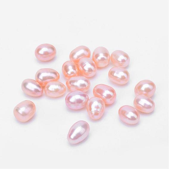 Natural Cultured Freshwater Pearl No Hole Beads, Rice