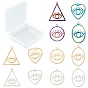 SUNNYCLUE 201 Stainless Steel Pendants, Laser Cut, Hollow, Mixed Shapes
