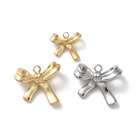 304 Stainless Steel Charms, Bowknot Charms
