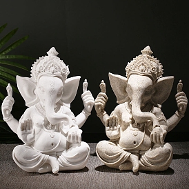 Украшение для статуи Ганеши из песчаника, украшение для рабочего стола по фэн-шуй для домашнего офиса