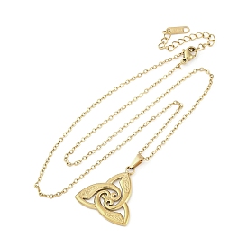 Узел викингов трискелион 304 ожерелья с подвесками из нержавеющей стали, ионное покрытие (ip)