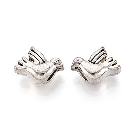 Сплавочные овальные бусины тибетского стиля , птица, без кадмия и без свинца