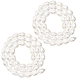 2 нити полированных жемчужных бусин из ракушек, слеза