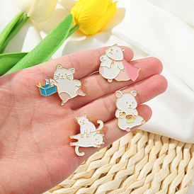 Cute Cartoon Cat Enamel Pin Badge for Clothes and Accessories