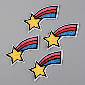 Computerized Embroidery Cloth Iron on/Sew on Patches, Appliques, Costume Accessories, Shooting Star