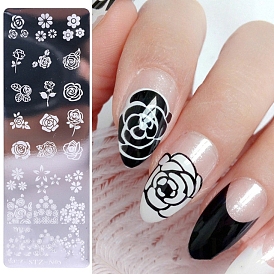 Paper Nail Art Stickers, with Steel Plate, Self-Adhesive Nail Design Art, for Nail Toenails Tips Decorations
