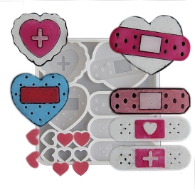 Силиконовые формы, формы для литья смолы, для уф-смолы, эпоксидная смола, сердце