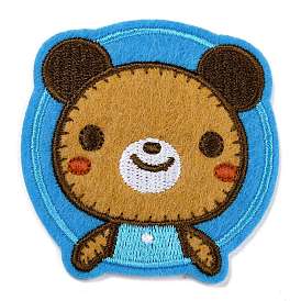 Computerized Embroidery Cloth Iron on/Sew on Patches, Costume Accessories, Appliques, Bear