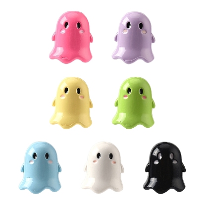 14 шт 7 цвета непрозрачные акриловые бусины, призрак