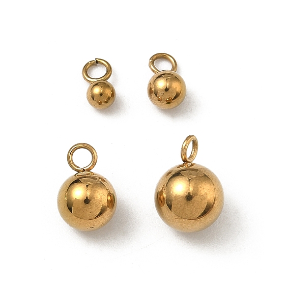 304 подвески из нержавеющей стали, круглый шарм, ионное покрытие (ip), долговечный, стойки покрытие