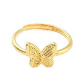 Butterfly Brass Adjustable Rings for Women