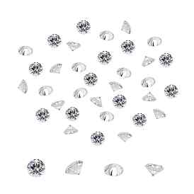 Cubic Zirconia Cabochons, Grade A, Faceted, Diamond Shape