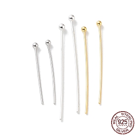 925 Sterling Silver Ball Head Pins