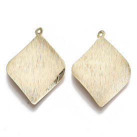Brass Pendants, Nickel Free, Rhombus