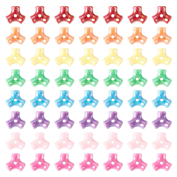 130g непрозрачные акриловые бусины, треугольные