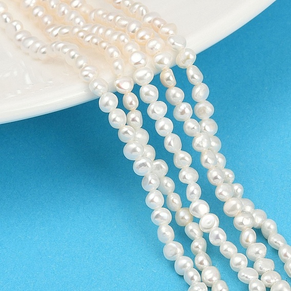 Нити из натурального культивированного пресноводного жемчуга, двух сторон полированной, класс 6а+