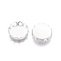 316 Surgical Stainless Steel Lace Edge Bezel Cups, Cabochon Settings, Flat Round