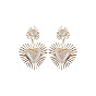 Exaggerated Trend Personality Acrylic Heart Earrings Female Design Mermaid Fashion Earrings