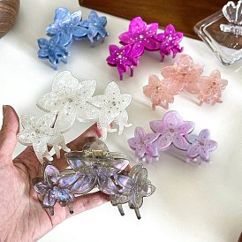 Flower Cellulose Acetate Claw Hair Clips, Hair Accessories for Women & Girls