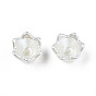 Bouchons de perle de fleur de perle d'imitation en plastique abs, 6 pétales