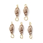 Acrylic Pendants, Brass Loops, Conch