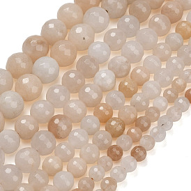 Натуральный розовый авантюрин бисер нитей, граненые, круглые