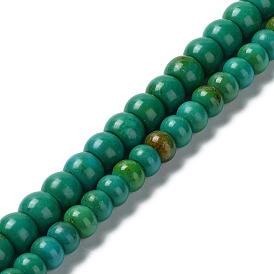 Natural Howlite Beads Strands, Dyed, Barrel