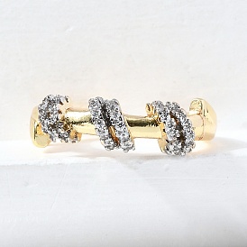 Открытые манжеты из латуни с микропаве и кубическим цирконием