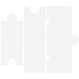 3 pièces 3 styles de gabarits acryliques, rectangle