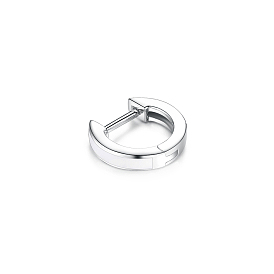 Sterling Silver Hoop Earrings for Women, Platinum