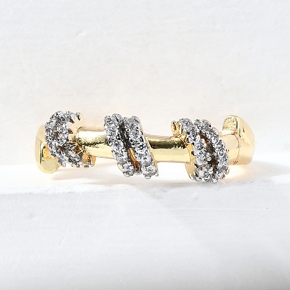 Открытые манжеты из латуни с микропаве и кубическим цирконием