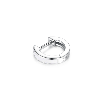 Sterling Silver Hoop Earrings for Women, Platinum
