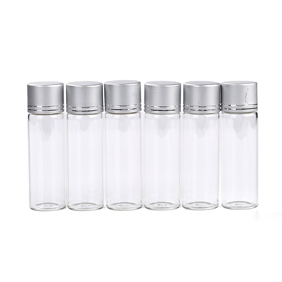 Glass Bead Containers, with Aluminum Lid, Column