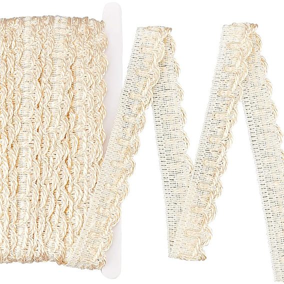 8m полиэстеровая лента для обрезки кружева, кружевная лента с вышивкой из полиэстера с волнистым краем