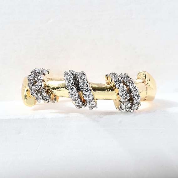 Открытые манжеты из латуни с микропаве и кубическим цирконием