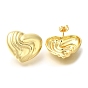 Серьги-гвоздики в форме сердца из латуни с покрытием стойки, долговечный, без кадмия и без свинца