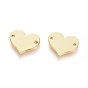 Brass Links Connectors, Long-Lasting Plated, Heart, Stamping Blank Tag