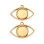 304 Stainless Steel Pendant Cabochon Settings, Evil Eye Charms