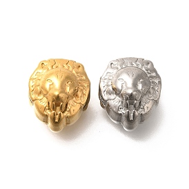 304 из нержавеющей стали европейские шарики, бусины с большим отверстием, голова льва