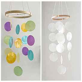 Shell & Bamboo Wind Chime, for Home Wall Pendant Decoration