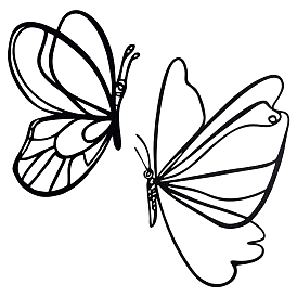 2шт. железные настенные украшения в виде бабочек, настенные украшения для гостиной