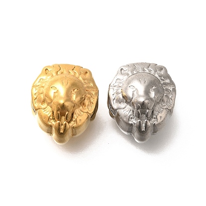 304 из нержавеющей стали европейские шарики, бусины с большим отверстием, голова льва