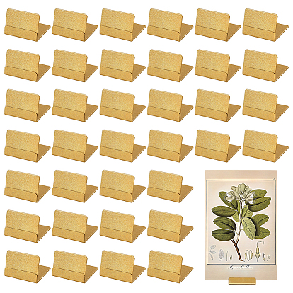 50Pcs Stainless Steel Label Display Holder, Price Tag Holder, Rectangle