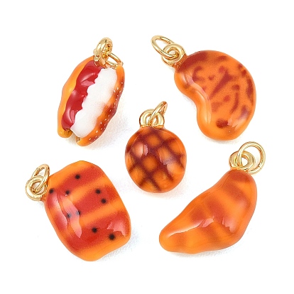 Подвески латуни cmолы, хлебные чары, стойки покрытие, долговечный, без кадмия и без свинца, реальный 18 k позолоченный