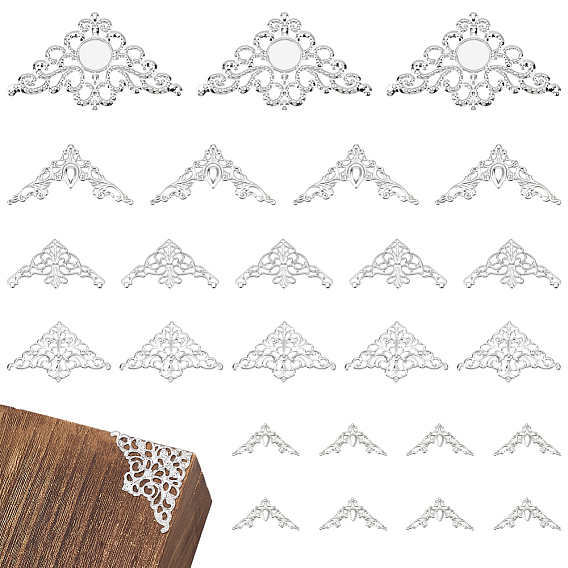 Наборы для изготовления ювелирных изделий своими руками, включая железные филигранные соединения и оправы для кабошонов из сплава железа