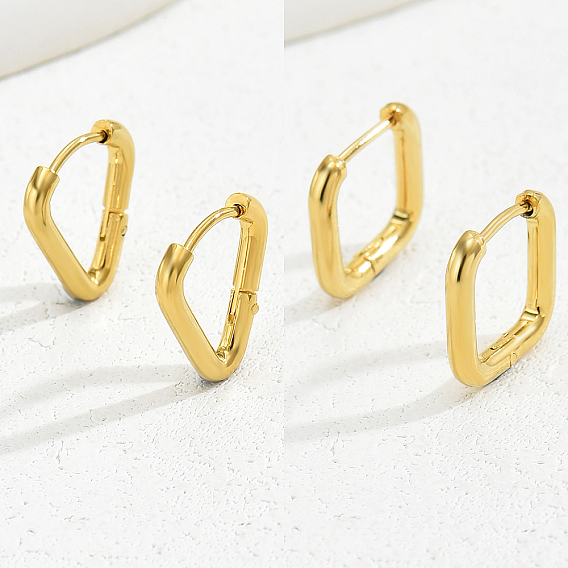 Классические минималистичные элегантные 201 серьги-кольца из нержавеющей стали, реальный 18 k позолоченный